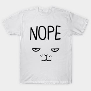 NOPE cat face T-Shirt